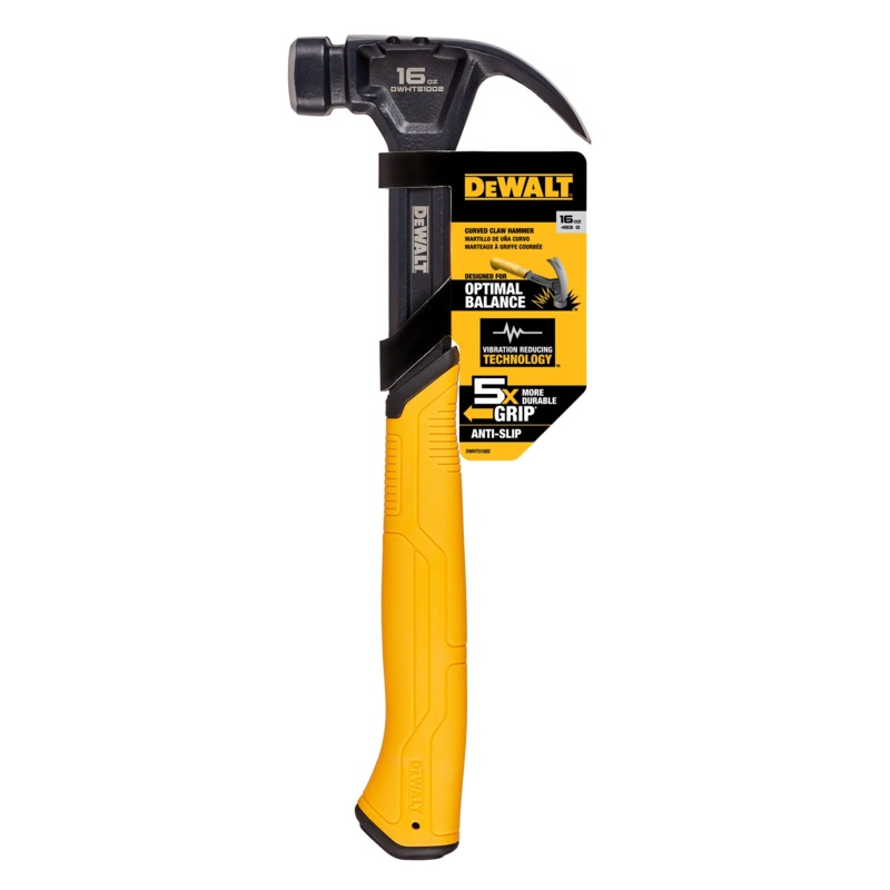 Dewalt DWHT51002-0 Curved Claw Steel Hammer 16oz