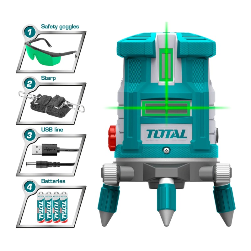 Total TLL305205 Self Leveling Line Laser Level (Green)