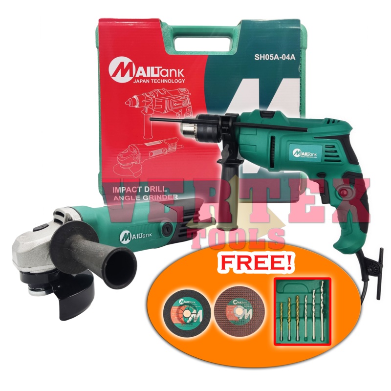 Mailtank SH05A-04A Impact Drill (SH05A-04A)+ Angle Grinder (SH05A) Combo Kit