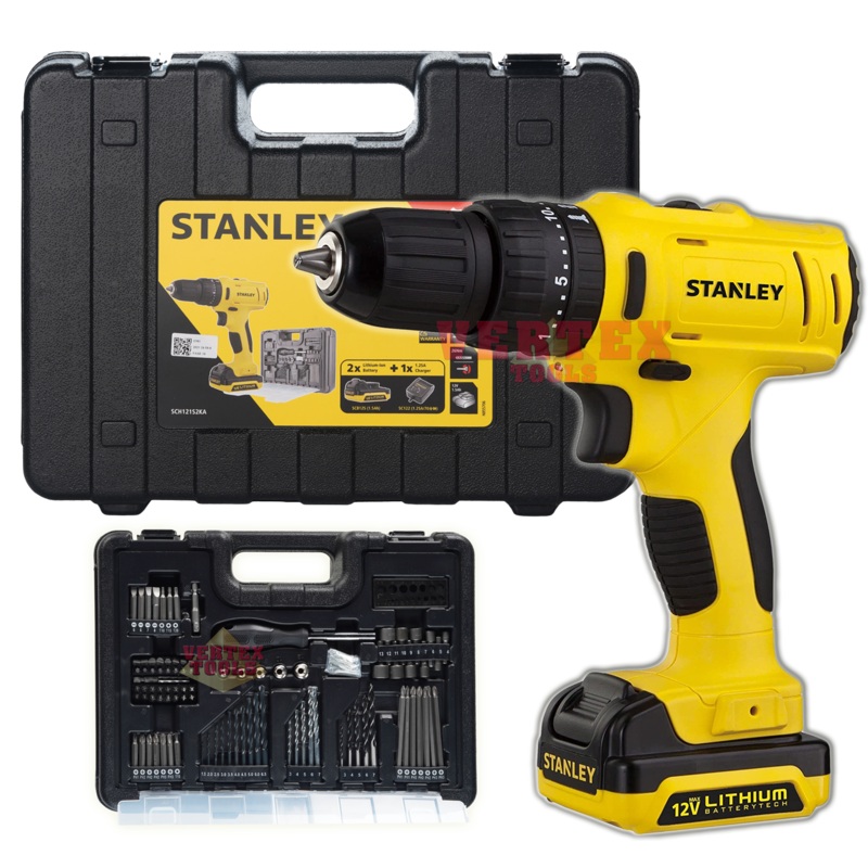 Stanley SCH121S2KA 12V Cordless Hammer Drill / Driver with Accessories (Set)