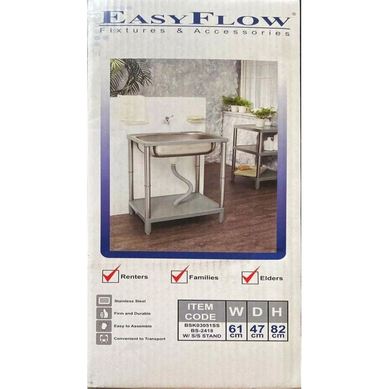 EasyFlow SBS-248 Stainless Sink with Stand (BSK03051SS)