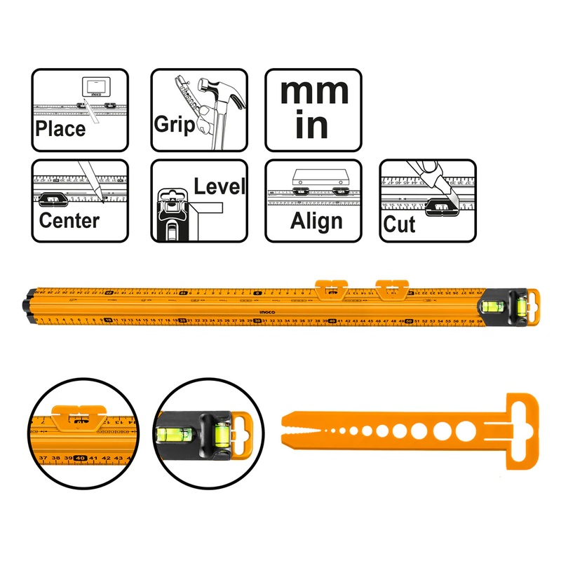 Ingco HSR36003 Measure Mate Ruler 60cm