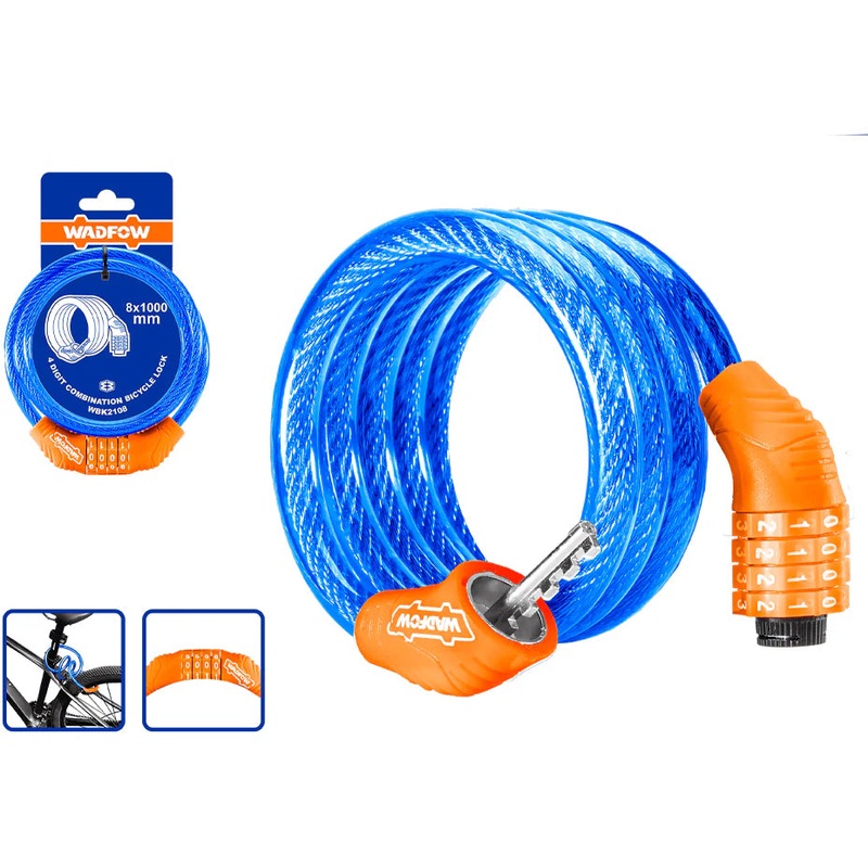 Wadfow 4-Digit Combination Bicycle Cable Lock