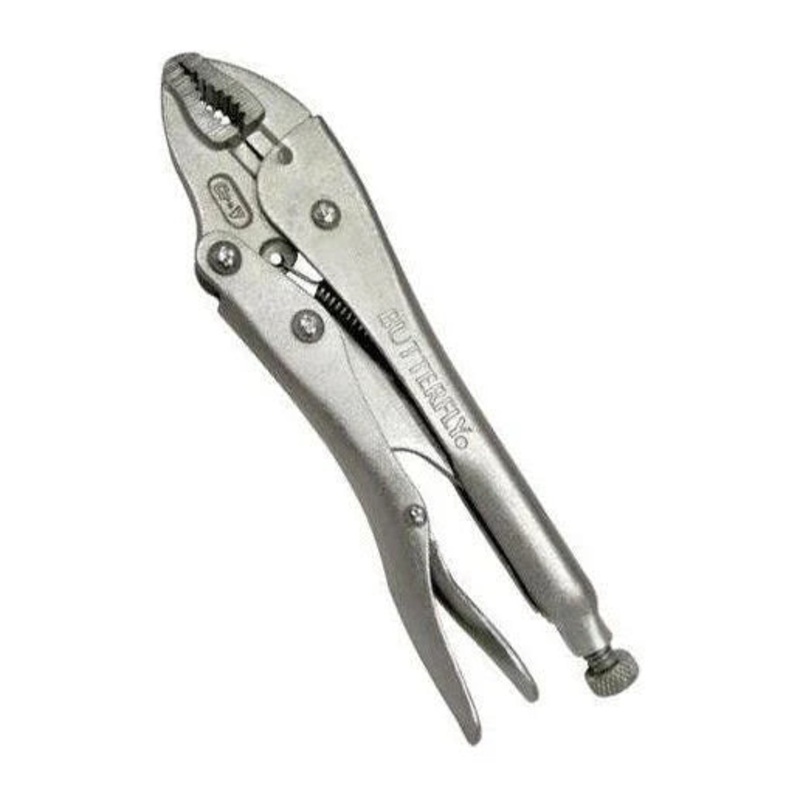 Butterfly #410 Curved Jaw Locking Pliers w/Cutter