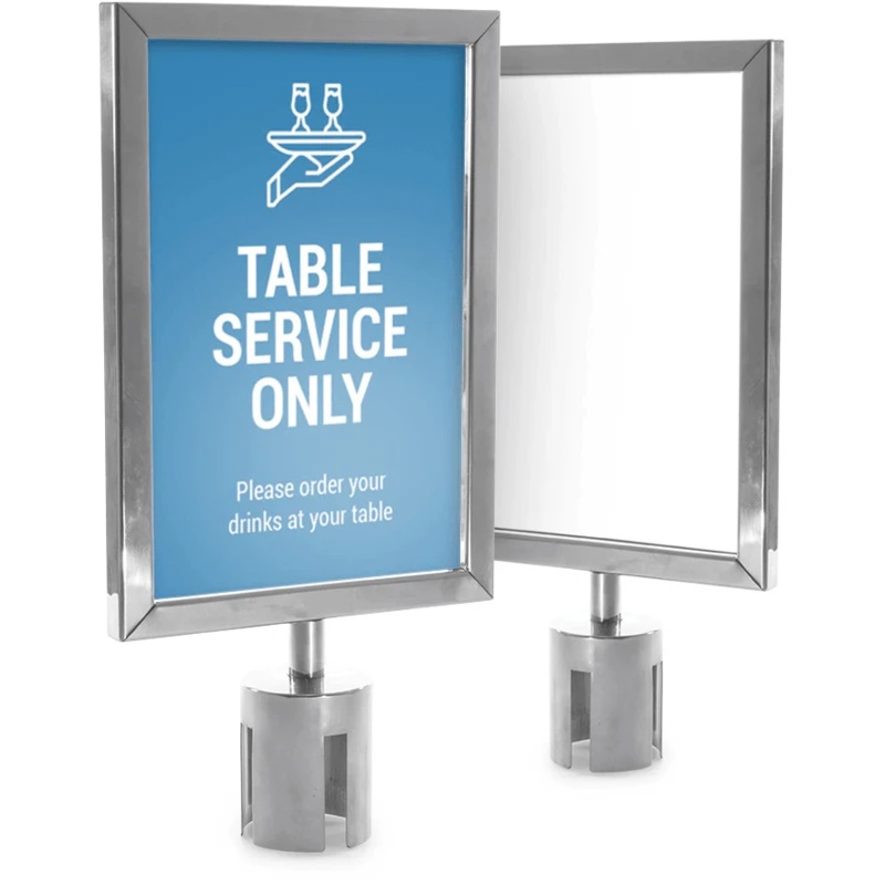 First Sign Holder for Retractable Belt Barrier / Queuing (Stanchion) Pole
