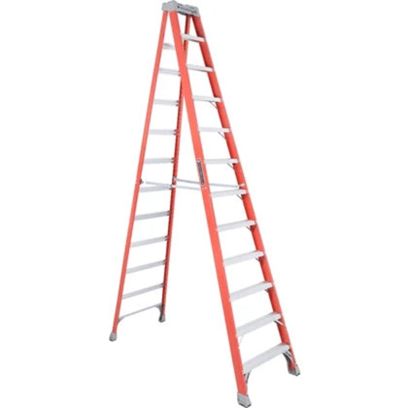 Louisville FS1500 Fiberglass Step Ladder / A-Type Ladder (300 lbs - Orange)