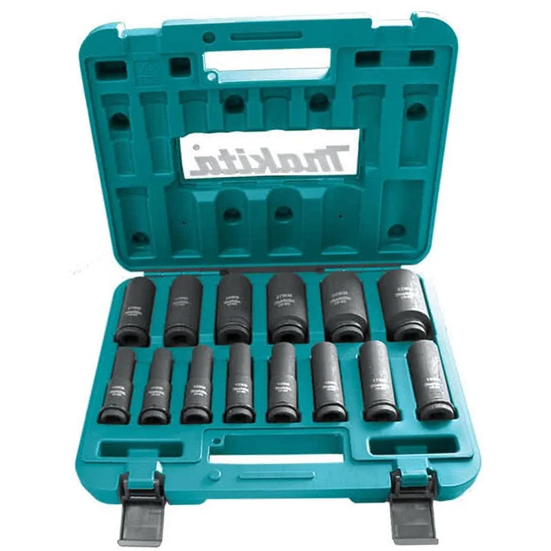 Makita B-52308 1/2" Drive Impact Deep Socket Set 14Pcs