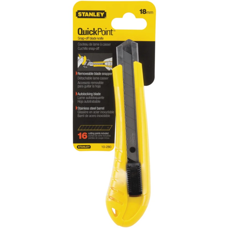 Stanley 10-280 Quick Point Snap Off Cutter Knife 18mm