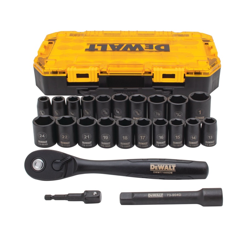 Dewalt DWMT74739 23pcs Combination Impact Socket Wrench Set 1/2"