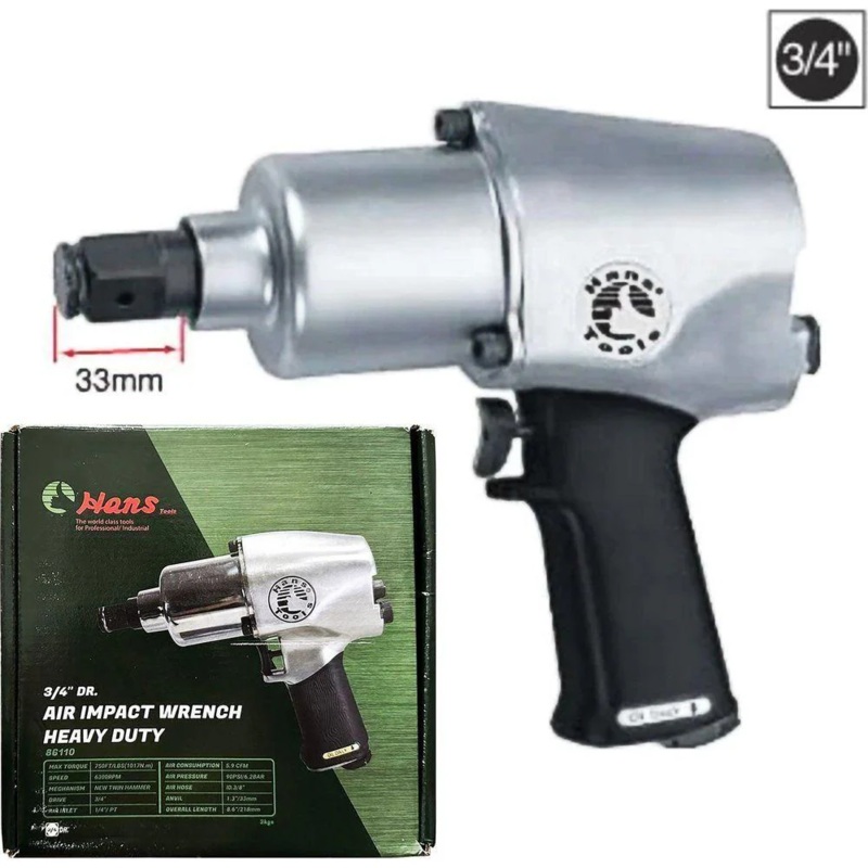 Hans 86110 3/4" Pneumatic Air Impact Wrench