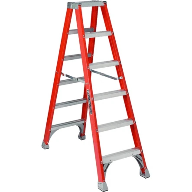 Louisville FM1506 HD Fiberglass Step Ladder Double Side (300lbs)
