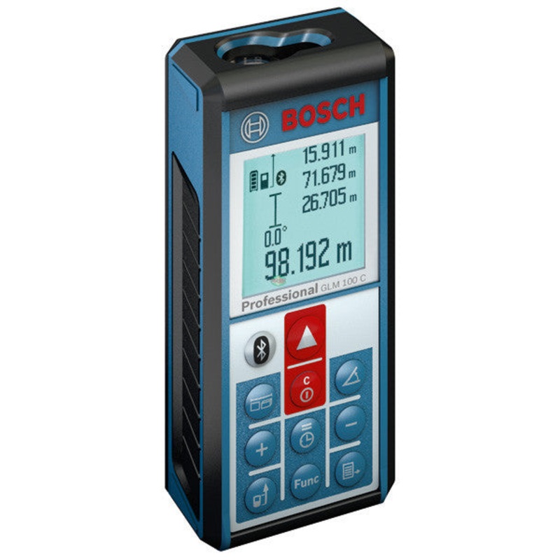 Bosch GLM 100 C Bluetooth Li-ion Laser Rangefinder / Distance Measurer (100 Meters)