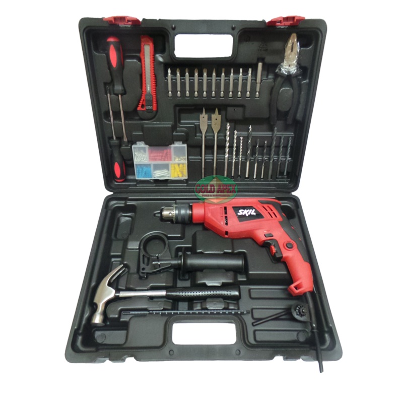 Skil 6613 13mm Impact Drill SMART SET w/ Bit Accessories and Handtools