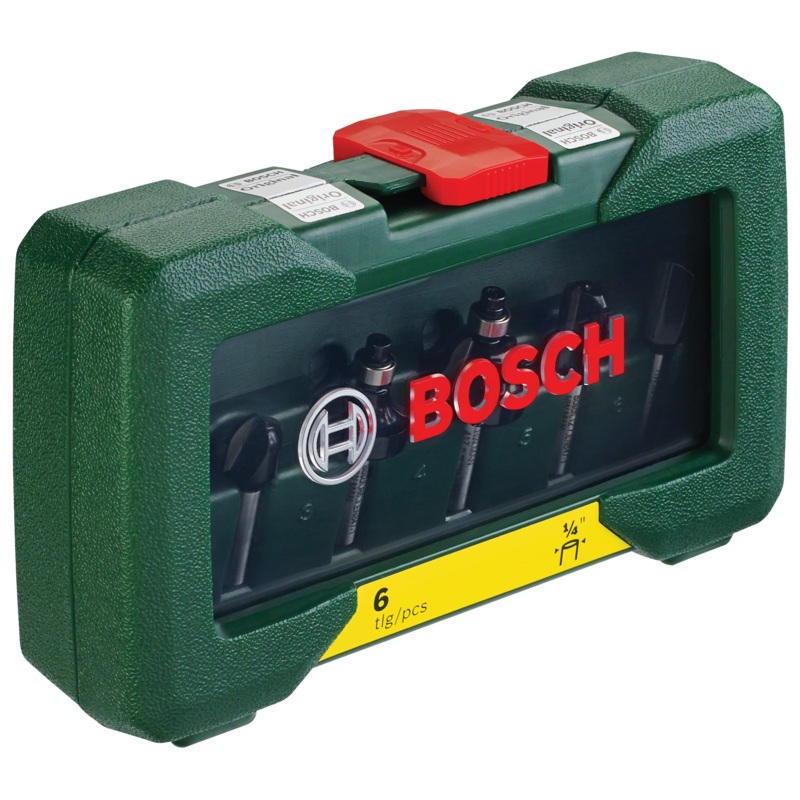 Bosch 2607019462 Router Bit Set 1/4" Shank (6pcs)