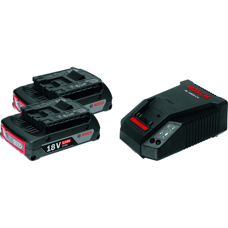 Bosch Starter Kit 18V 2.0AH Battery AL 1860 CV Charger
