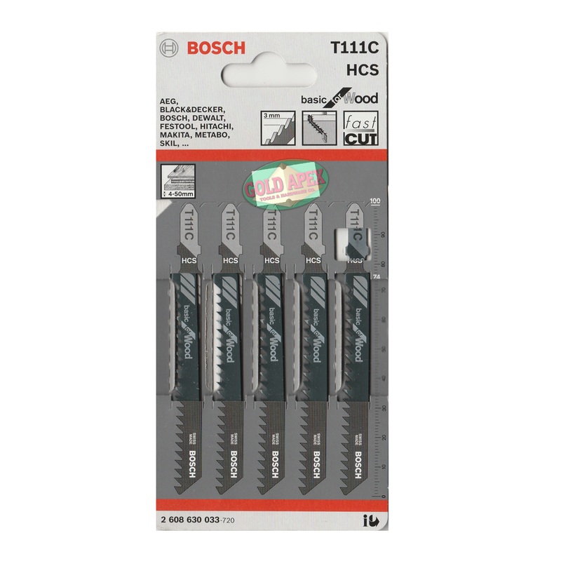 Bosch T111C Jigsaw Blade (T-Type Shank)