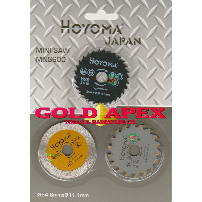 Hoyoma Mini Saw Blade Set (3 pcs) *For MNS600 or Rotorazer*