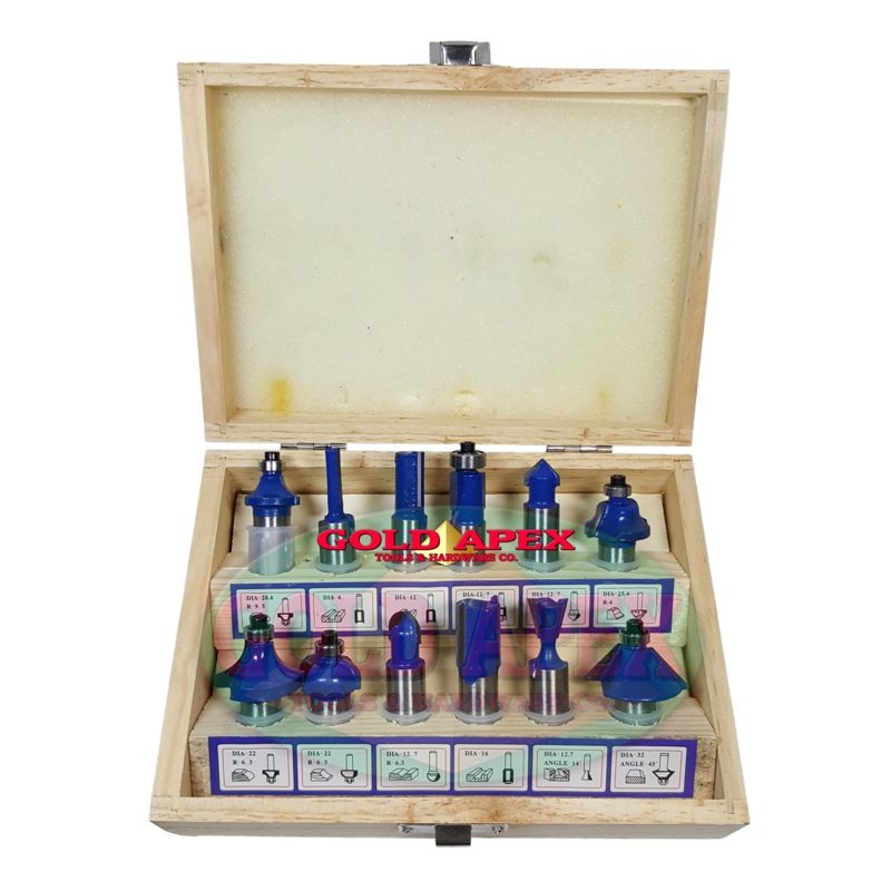 Hoyoma Router Bit Set 1/2 Inches Shank (12 pcs)