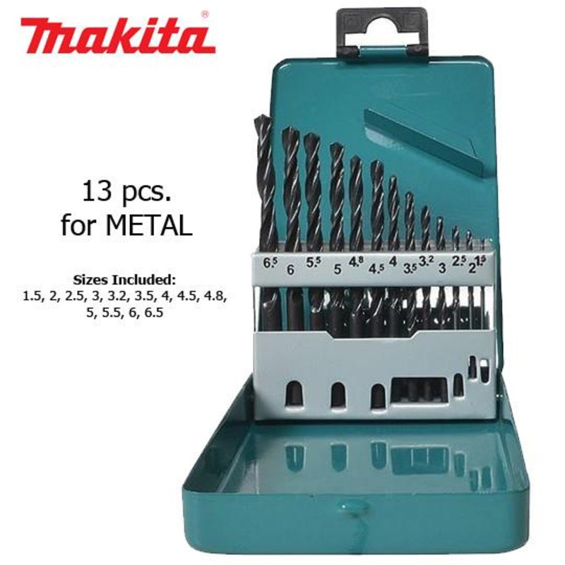 Makita D-54075 HSS-R Metal Drill Bit Set 13 pcs