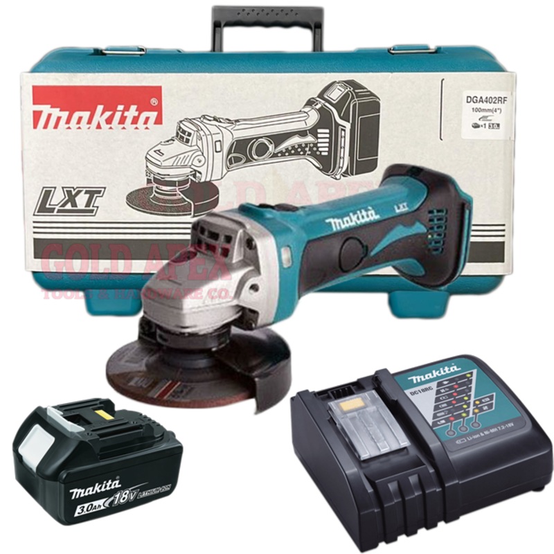 Makita DGA402RF 18V Cordless Angle Grinder with Carrying Case