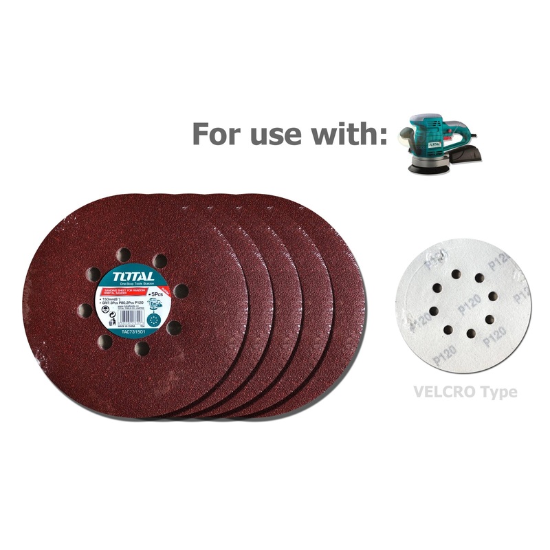 Total TAC731501 Velcro Sanding Disc 6"