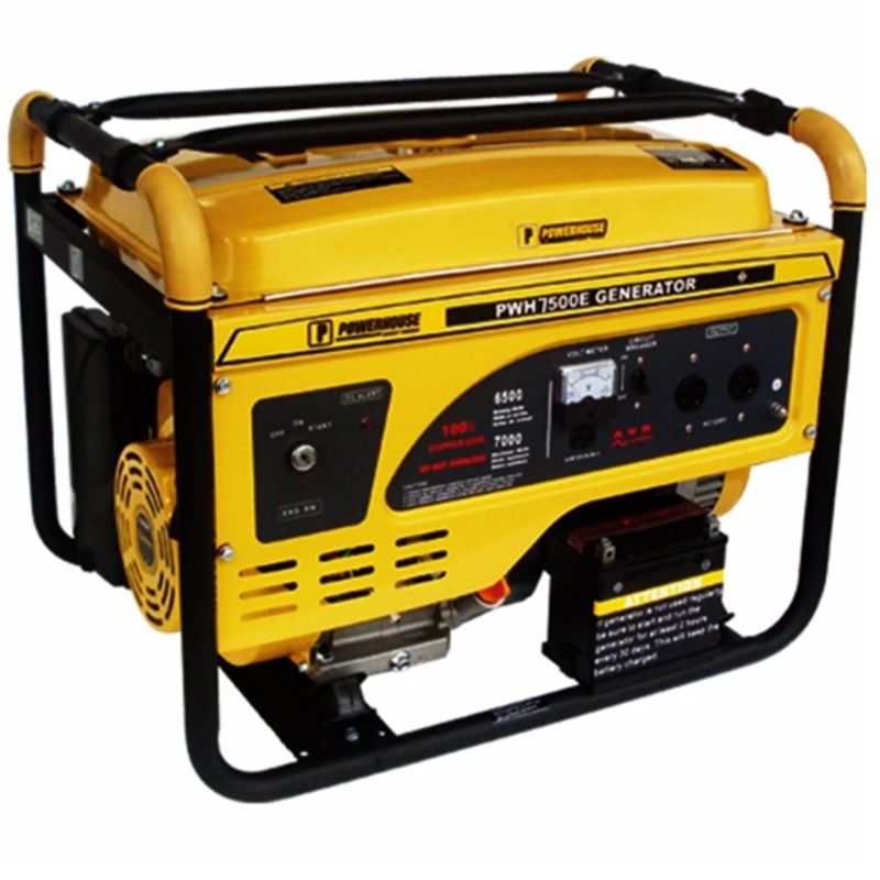 Powerhouse Gasoline Generator w/ Key Electric Start & Battery PWH7500E (100% Copper)