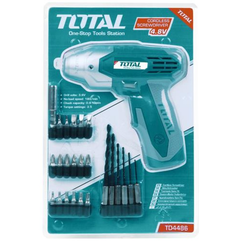 Total TD4486 4.8V Cordless Screwdriver Kit