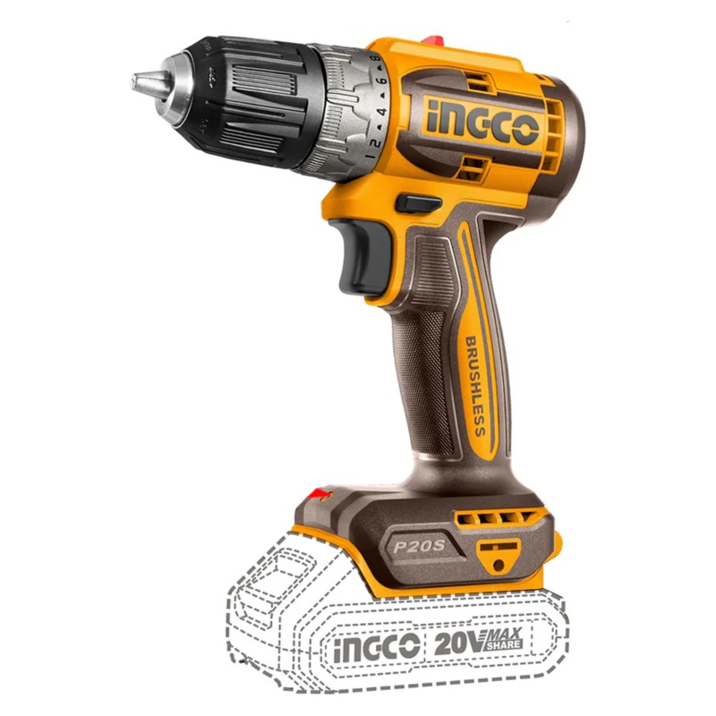 Ingco CDLI204531 Brushless Cordless Li-Ion Drill (Bare Tool)