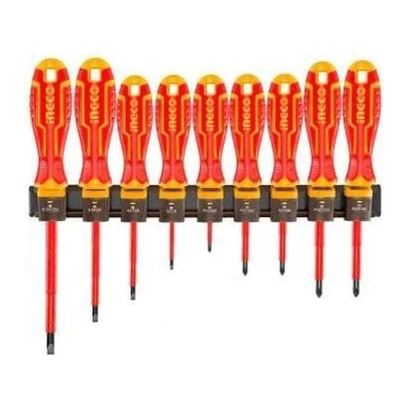 Ingco HKISD0908 9Pcs Insulated Screwdriver Set