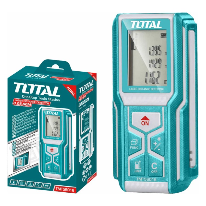 Total TMT56016 Laser Range Finder / Distance Measurer 60m