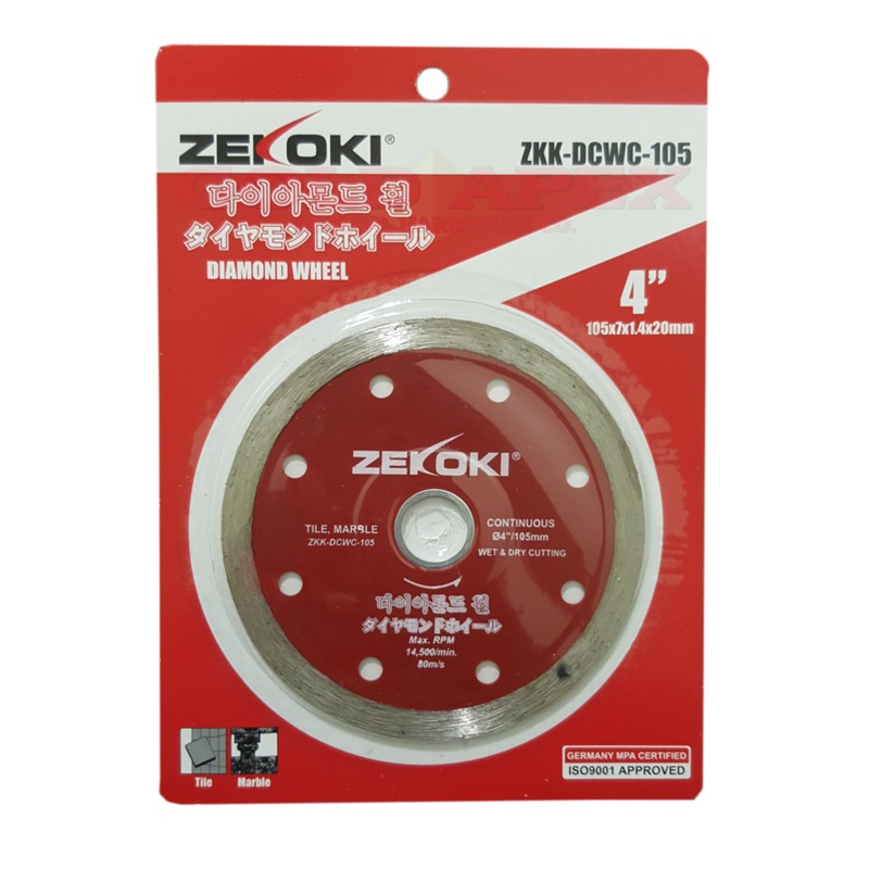 Zekoki ZKK-DCWC-105 Diamond Disc 4" Continuous
