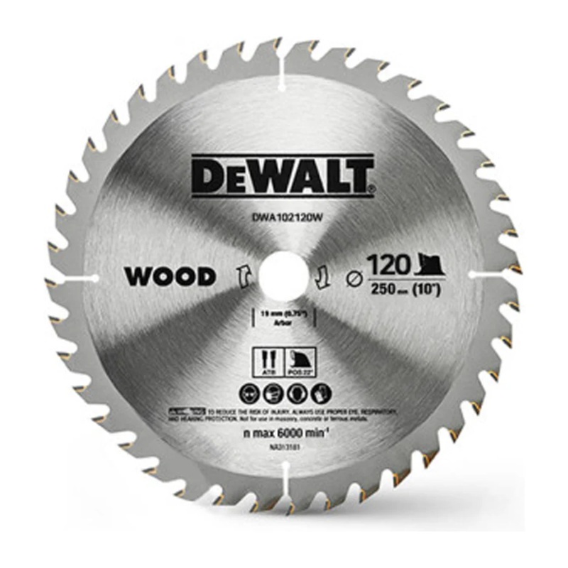 Dewalt DWA102120W Circular Saw Blade 10" x 120T (Wood)