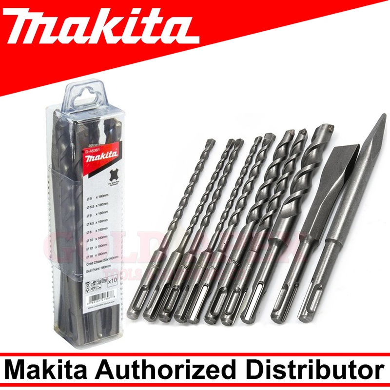 MAKITA D-46361 SDS Plus Drill Bit and Chisel SET (10PCS)
