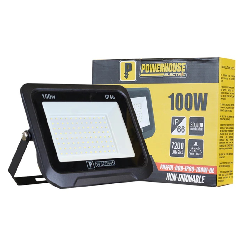 Powerhouse PHEFDL-DOB-IP66-100W-DL LED Floodlight Daylight