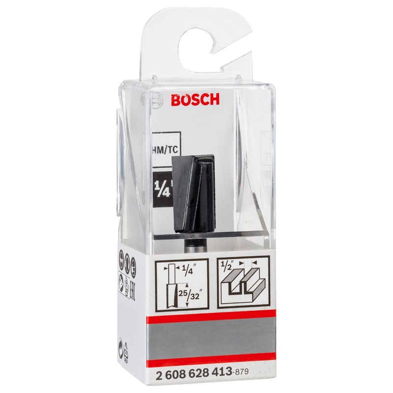 Bosch 2608628413 Straight Router Bit 1/4" x 1/2"