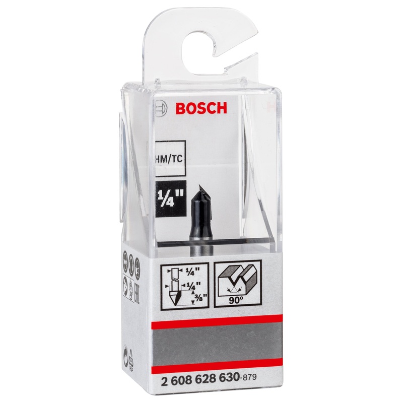 Bosch 2608628630 V-Groove Router Bit 1/4" x 1/4"
