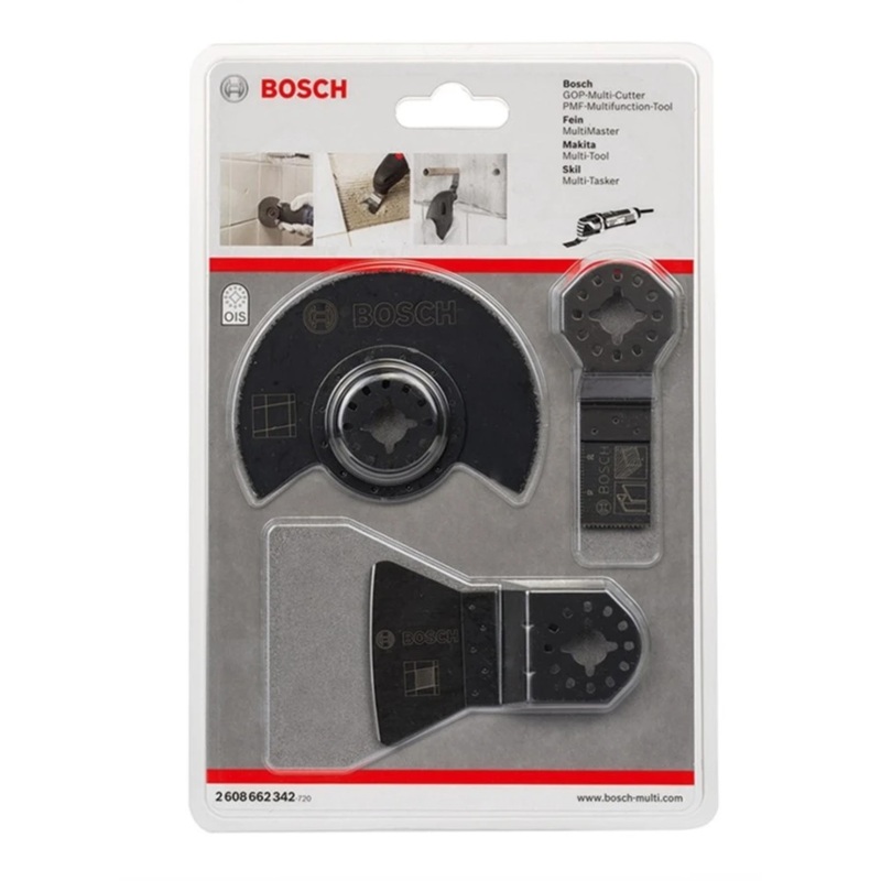 Bosch 2608662342 Starlock Tile Accessory Kit Set for Oscillating Tools (3pcs)