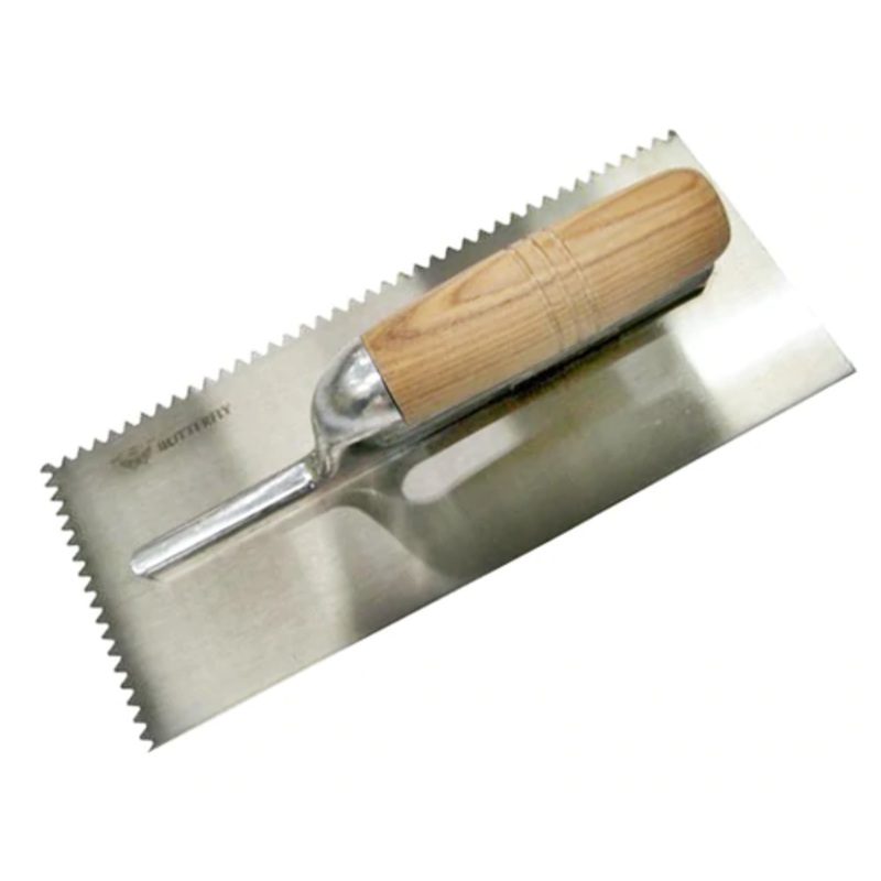 Butterfly #382 Plastering Trowel with Teeth Wood Handle