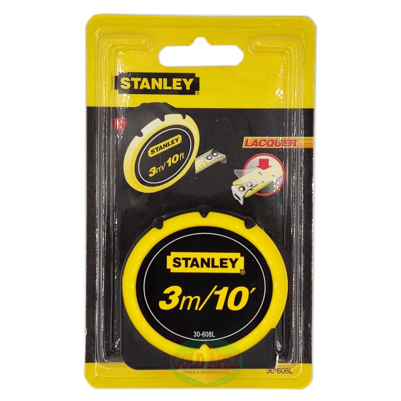 Stanley 30-608L Lacquer Steel Tape Measure 3m