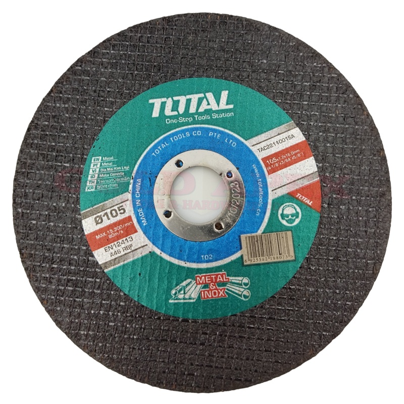 Total TAC2211001SA Cutting Disc 4" for Metal and Inox (Stainless)