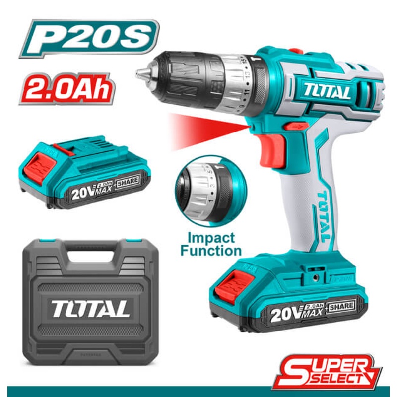 Total TIDLI200215 20V Cordless Hammer Drill