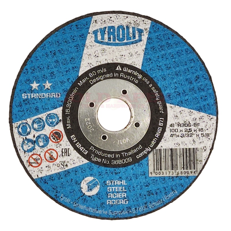 Tyrolit Cutting Disc 4" for Metal (Standard)