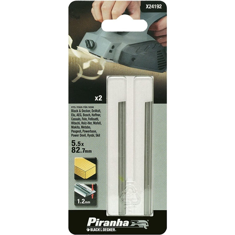 Black & Decker X24192 2 pcs Planer Blade Set (Piranha)