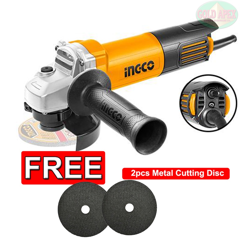 Ingco AG70012 Angle Grinder 4" with 2 pcs Cutting Disc - SUPER SELECT - *AG750162 / AG750282*