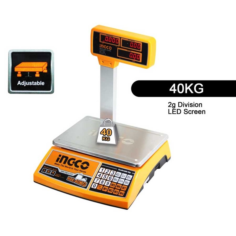 Ingco HESA3404 Electronic Digital Weighing Scale 40kg