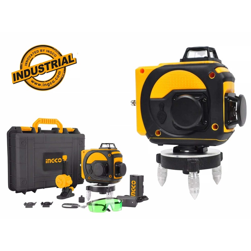 Ingco HLL255267 3D x 360 Line Laser Level (Green) [5000 mAh]