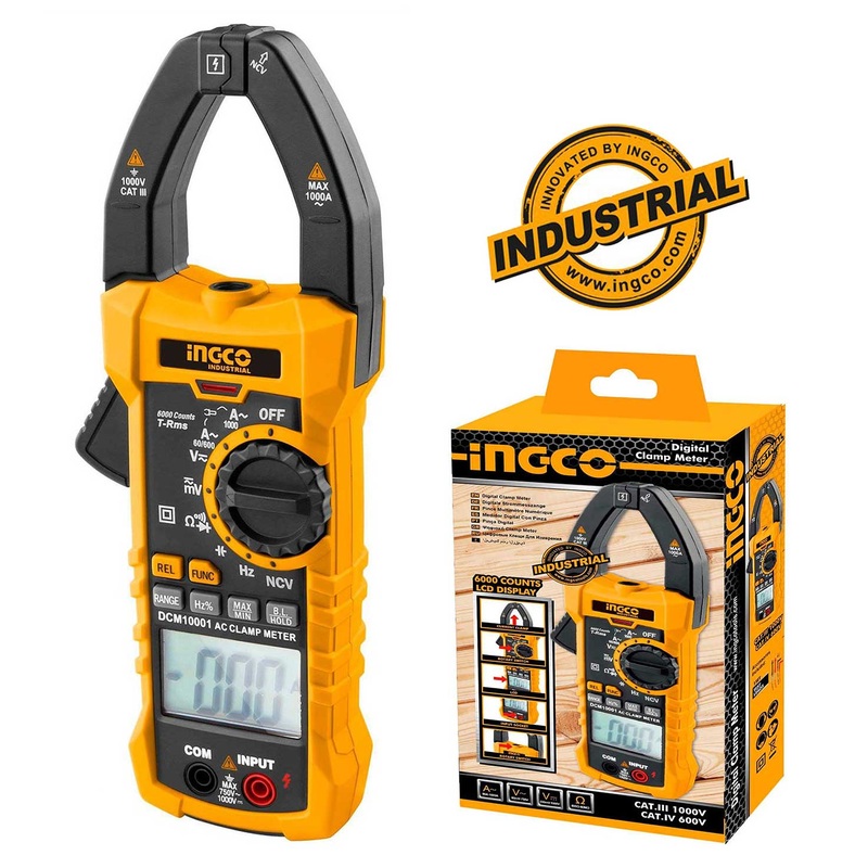 Ingco DCM10001 Digital Clamp Meter 6000counts