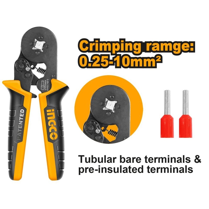 Ingco HRCPG05210 Ratchet Crimping Plier 6"