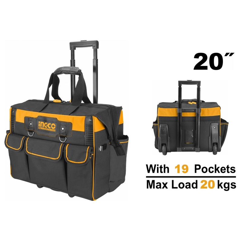 Ingco HRRTB2002 Rolling Rigid  Tool Bag 20"