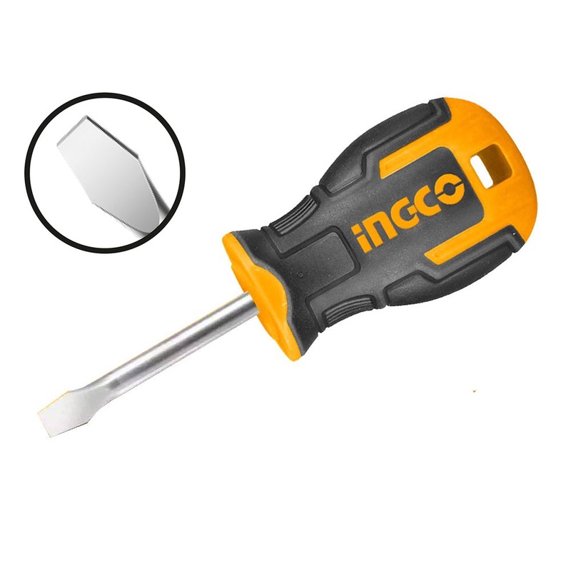 Ingco HS686038 Flat Stubby Screwdriver (Slotted)